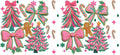 Christmas Tree Bow UV DTF Cup Wrap for 16oz Glass Can KA-11650