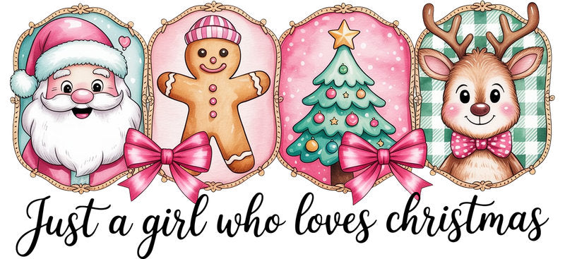Christmas Lover UV DTF Cup Wrap for 16oz Glass Can KA-11652
