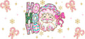 Santa Holiday Christmas UV DTF Cup Wrap for 16oz Glass Can KA-11653