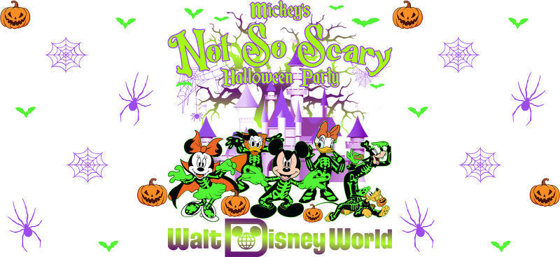 Halloween Party UV DTF Cup Wrap for 16oz Glass Can KA-11664