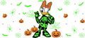 Spooky Halloween Friends UV DTF Cup Wrap for 16oz Glass Can KA-11665
