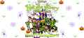 Halloween Party Character UV DTF Cup Wrap for 16oz Glass Can KA-11672