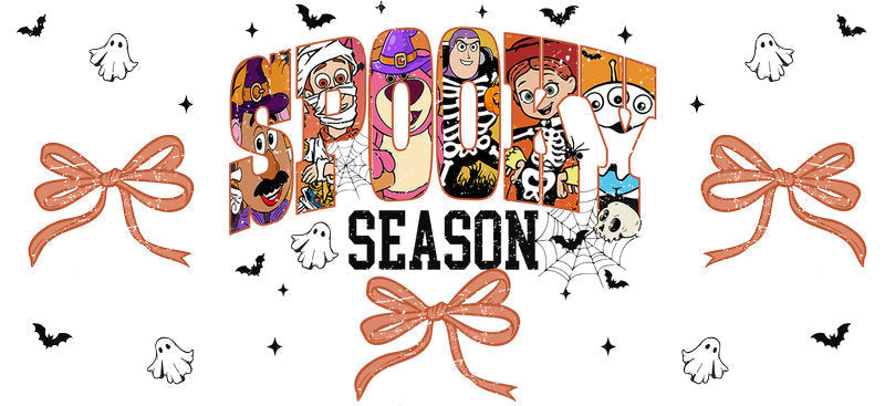 Halloween Party Season UV DTF Cup Wrap for 16oz Glass Can KA-11684