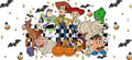 Spooky Halloween Character UV DTF Cup Wrap for 16oz Glass Can KA-11686