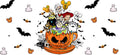 Halloween Pumpkin Party UV DTF Cup Wrap for 16oz Glass Can KA-11691