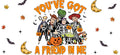 Halloween Friends Forever UV DTF Cup Wrap for 16oz Glass Can KA-11695