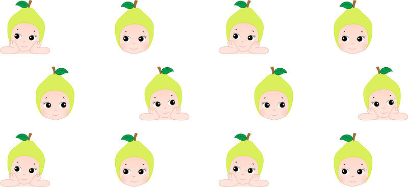 Fruit Baby Character UV DTF Cup Wrap for 16oz Glass Can KA-11724