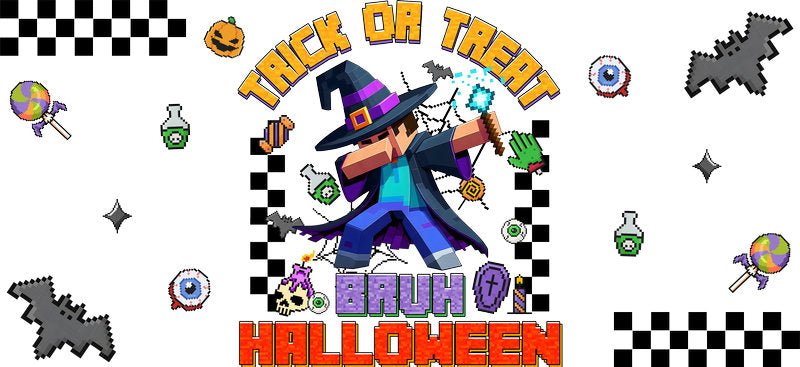 Halloween Witch Character Tumbler Decal UV DTF Cup Wrap for 16oz Libbey Glass KA-11847
