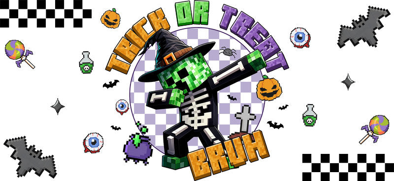 Halloween Creeper Character Tumbler Decal UV DTF Cup Wrap for 16oz Libbey Glass KA-11848