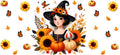 Halloween Witch Fall Princess Tumbler Decal UV DTF Cup Wrap for 16oz Libbey Glass KA-11861