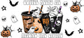 Halloween Coffee Skeleton Vibes UV DTF Cup Wrap Tumbler Decal Glass Can Wrap for 16oz Libbey KA-11871