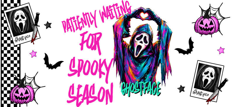 Spooky Horror Season UV DTF Cup Wrap Tumbler Decal Glass Can Wrap for 16oz Libbey KA-11879