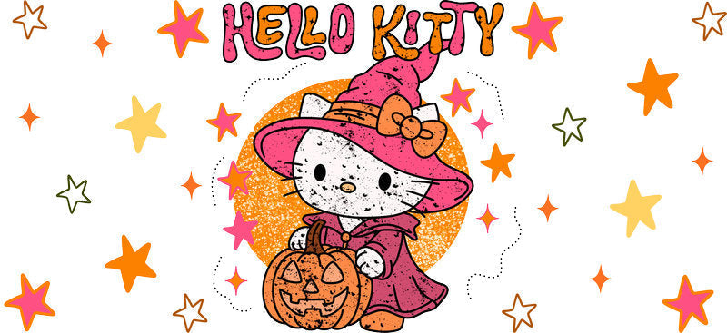Cute Halloween Character UV DTF Cup Wrap Tumbler Decal Glass Can Wrap for 16oz Libbey KA-11882