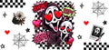 Cute Halloween Ghost Character UV DTF Cup Wrap Tumbler Decal Glass Can Wrap for 16oz Libbey KA-11885