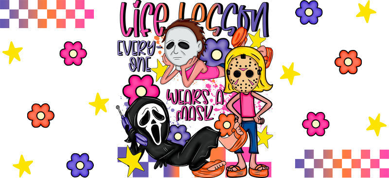 Halloween Girl Spooky Theme UV DTF Cup Wrap Tumbler Decal Glass Can Wrap for 16oz Libbey KA-11887