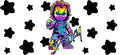 Spooky Monster Halloween UV DTF Cup Wrap Tumbler Decal Glass Can Wrap for 16oz Libbey KA-11892