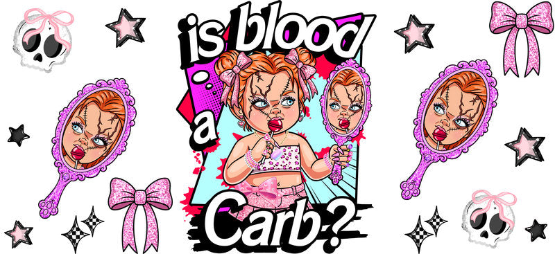 Bloody Halloween Horror UV DTF Cup Wrap Tumbler Decal Glass Can Wrap for 16oz Libbey KA-11901