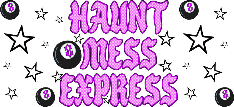 Haunt Mess Halloween UV DTF Cup Wrap Tumbler Decal Glass Can Wrap for 16oz Libbey KA-11906