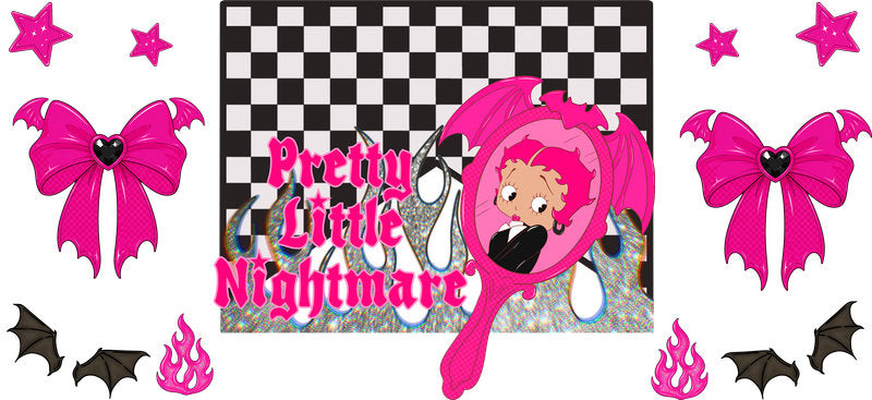 Cute Nightmare Halloween UV DTF Cup Wrap Tumbler Decal Glass Can Wrap for 16oz Libbey KA-11911