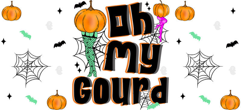 Halloween Pumpkin Gourd UV DTF Cup Wrap Tumbler Decal Glass Can Wrap for 16oz Libbey KA-11915