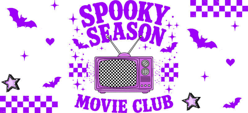 Halloween Movie Club UV DTF Cup Wrap Tumbler Decal Glass Can Wrap for 16oz Libbey KA-11918