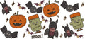 Frankenstein Halloween UV DTF Cup Wrap Tumbler Decal Glass Can Wrap for 16oz Libbey KA-11920