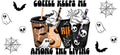 Halloween Skeleton Coffee UV DTF Cup Wrap Tumbler Decal Glass Can Wrap for 16oz Libbey KA-11926