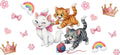 Cat UV DTF Cup Wrap Tumbler Decal Glass Can Wrap for 16oz Libbey KA-11996