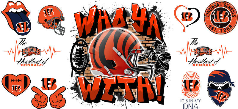 32 Team Football UV DTF Cup Wrap Tumbler Decal Glass Can Wrap for 16oz Libbey KA-12100