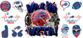 32 Team Football UV DTF Cup Wrap Tumbler Decal Glass Can Wrap for 16oz Libbey KA-12101