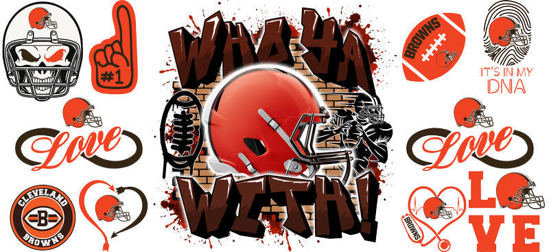 32 Team Football UV DTF Cup Wrap Tumbler Decal Glass Can Wrap for 16oz Libbey KA-12102
