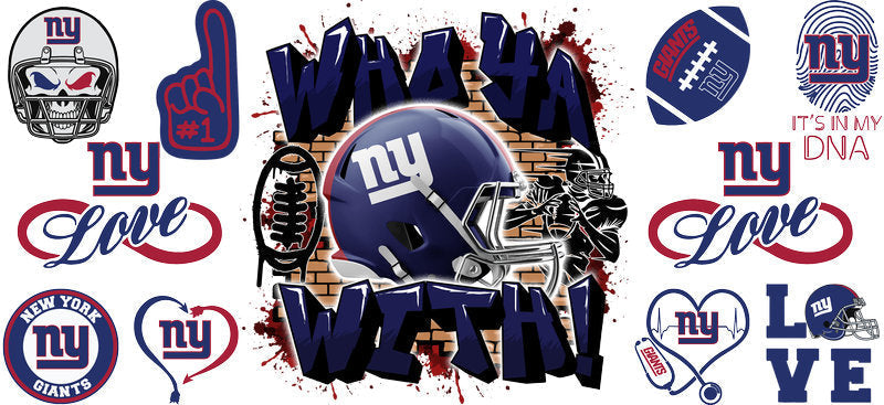 32 Team Football UV DTF Cup Wrap Tumbler Decal Glass Can Wrap for 16oz Libbey KA-12106