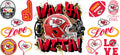 32 Team Football UV DTF Cup Wrap Tumbler Decal Glass Can Wrap for 16oz Libbey KA-12109