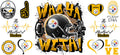32 Team Football UV DTF Cup Wrap Tumbler Decal Glass Can Wrap for 16oz Libbey KA-12118