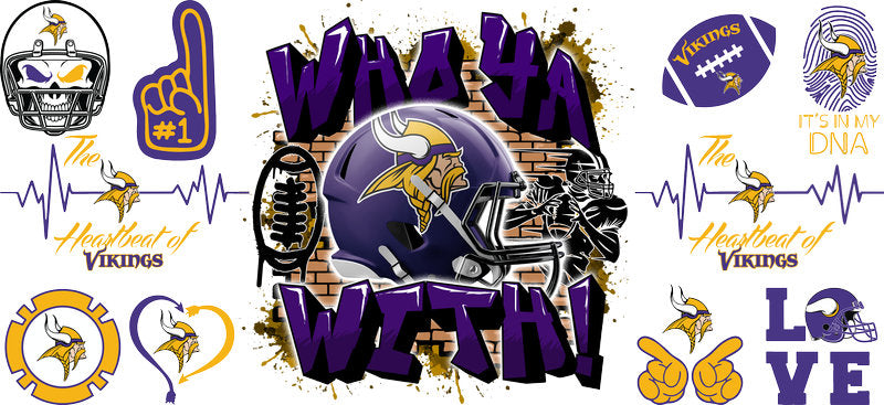32 Team Football UV DTF Cup Wrap Tumbler Decal Glass Can Wrap for 16oz Libbey KA-12122