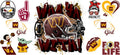 32 Team Football UV DTF Cup Wrap Tumbler Decal Glass Can Wrap for 16oz Libbey KA-12127