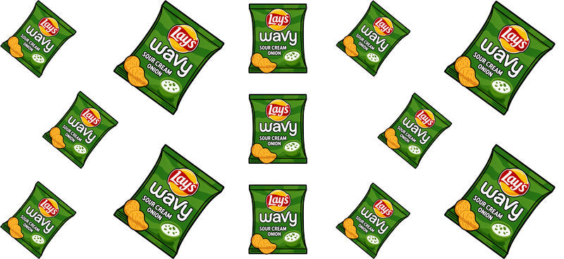 Snack Bag UV DTF Cup Wrap for 16oz Libbey Glass KA-12284
