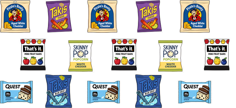 Snack Bag UV DTF Cup Wrap for 16oz Libbey Glass KA-12297