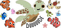 Ocean Fish Cartoon Movie UV DTF Cup Wrap for 16oz Libbey Glass KA-12343