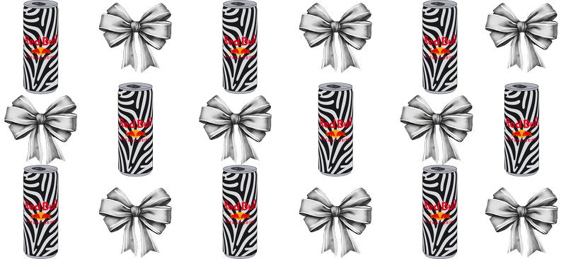 Energy Drink Bow aesthetic UV DTF Cup Wrap for 16oz Glass Can Libbey KA-12347