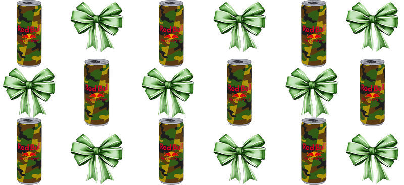 Energy Drink Bow aesthetic UV DTF Cup Wrap for 16oz Glass Can Libbey KA-12348