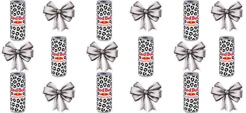 Energy Drink Bow aesthetic UV DTF Cup Wrap for 16oz Glass Can Libbey KA-12351