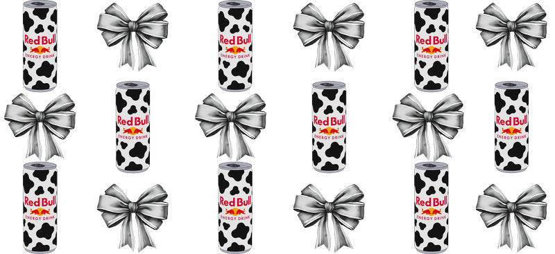 Energy Drink Bow aesthetic UV DTF Cup Wrap for 16oz Glass Can Libbey KA-12354