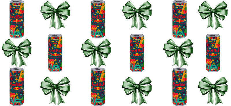 Energy Drink Bow aesthetic UV DTF Cup Wrap for 16oz Glass Can Libbey KA-12355