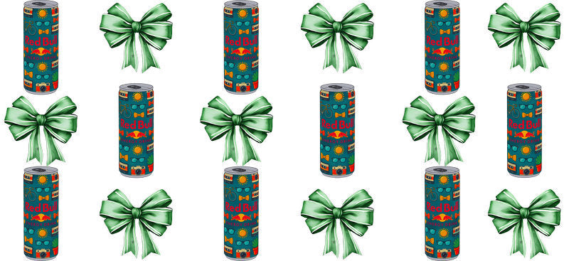 Energy Drink Bow aesthetic UV DTF Cup Wrap for 16oz Glass Can Libbey KA-12357