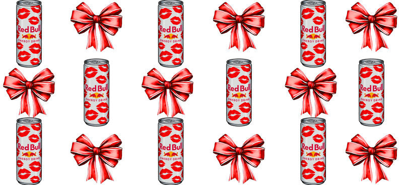 Energy Drink Bow aesthetic UV DTF Cup Wrap for 16oz Glass Can Libbey KA-12359