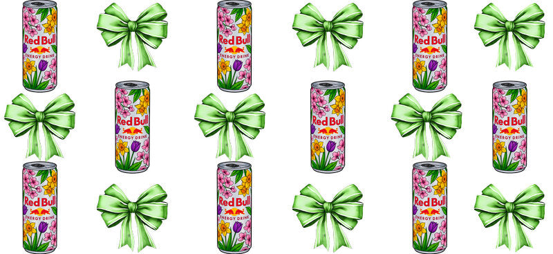 Energy Drink Bow aesthetic UV DTF Cup Wrap for 16oz Glass Can Libbey KA-12360