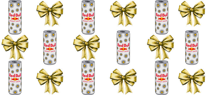 Energy Drink Bow aesthetic UV DTF Cup Wrap for 16oz Glass Can Libbey KA-12365