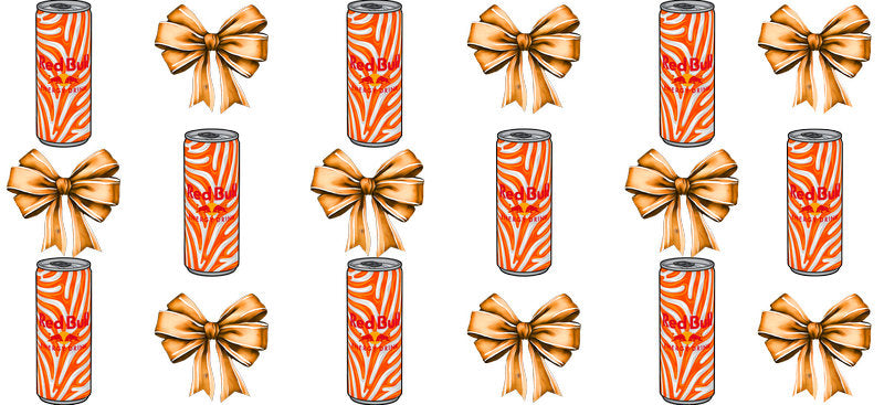 Energy Drink Bow aesthetic UV DTF Cup Wrap for 16oz Glass Can Libbey KA-12368