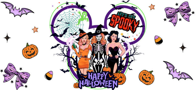Halloween  UV DTF Cup Wrap Tumbler Decal Glass Can Wrap for 16oz Libbey KA-12383